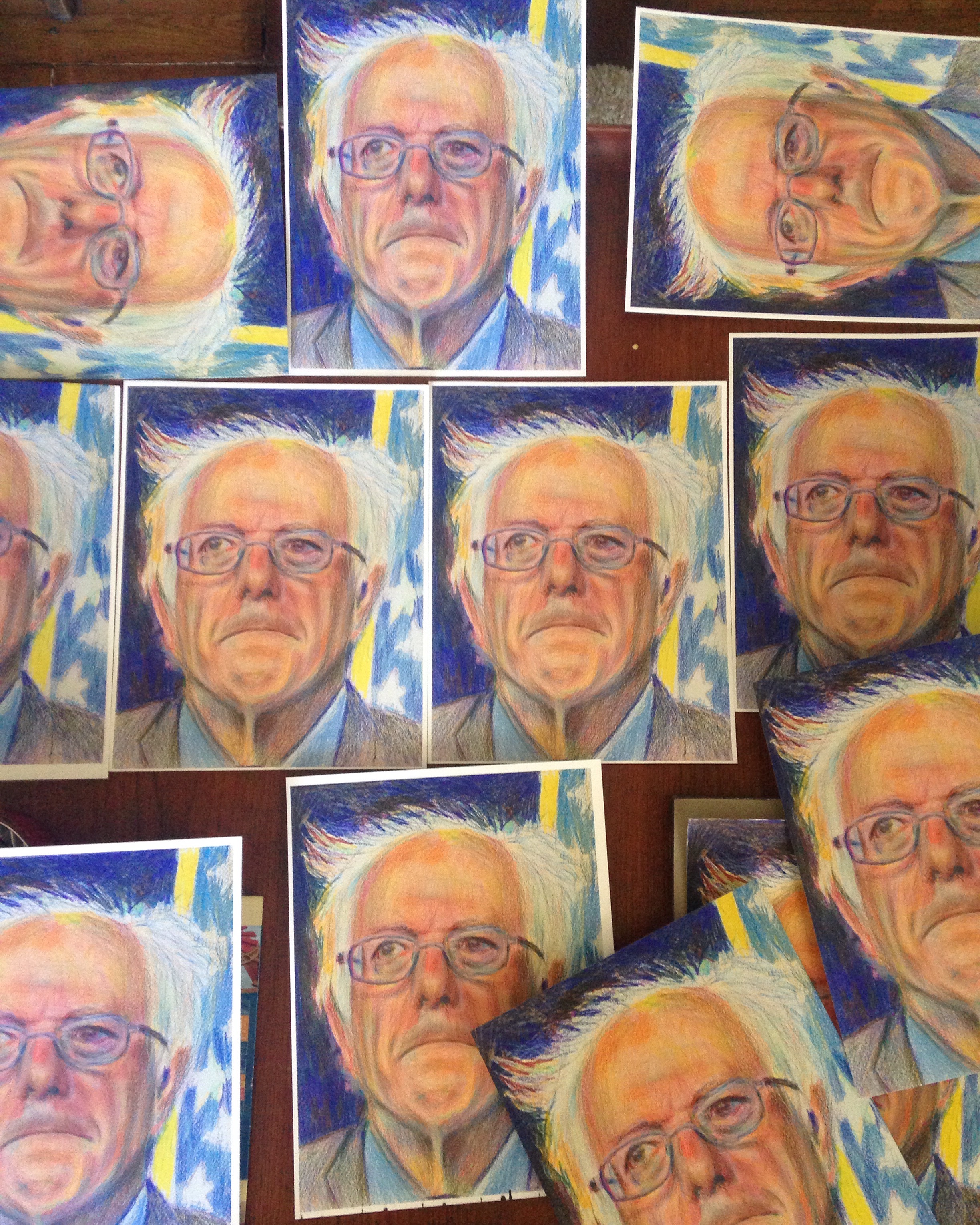 Bernie Sanders Artwork by Noel Hefele