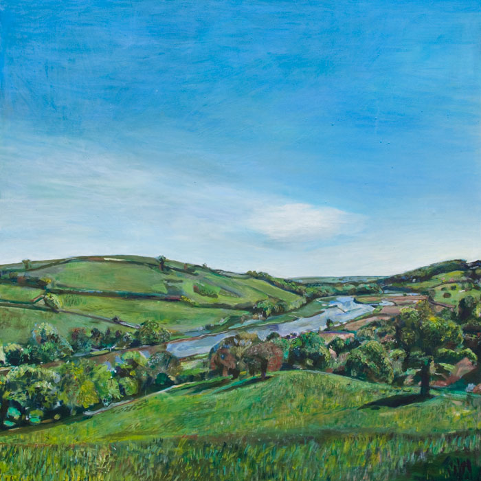 Oil Painting of the Dart River by Noel Hefele