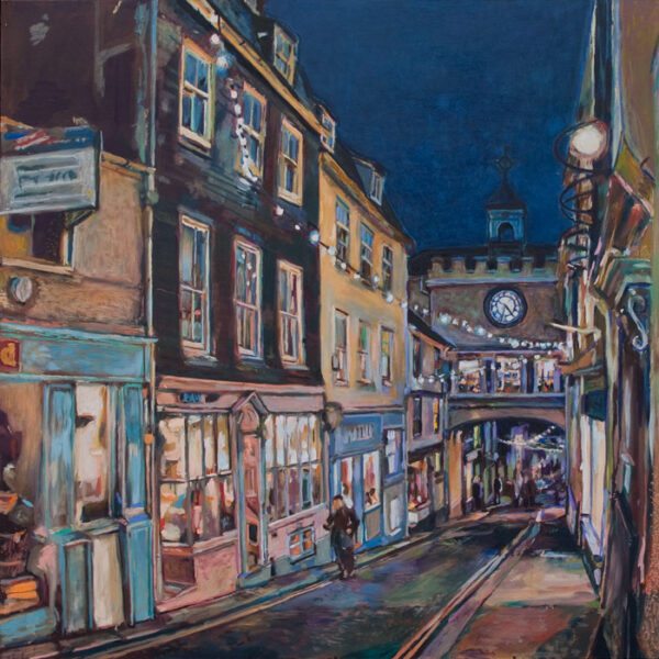 Oil Painting of the Totnes East Gate by Noel Hefele