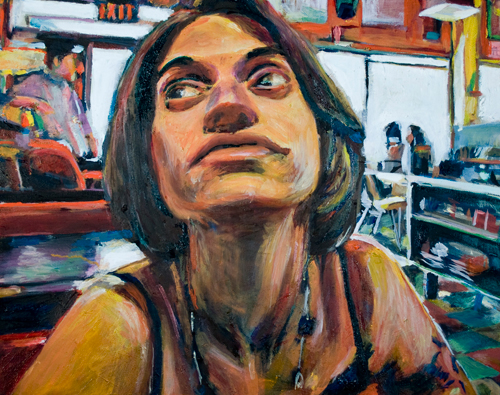 Oil painting of Samantha McDonough by Noel Hefele