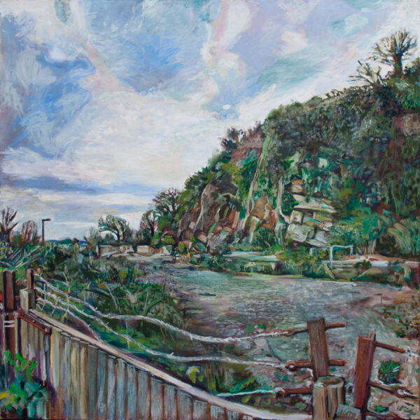 Oil painting of the Old Redhill Quarry in Totnes by Noel Hefele