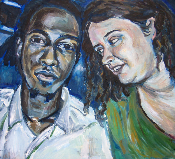 Oil painting of Jess and Ralph by Noel Hefele