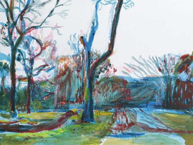 Prospect Park Landscape painting by Noel Hefele