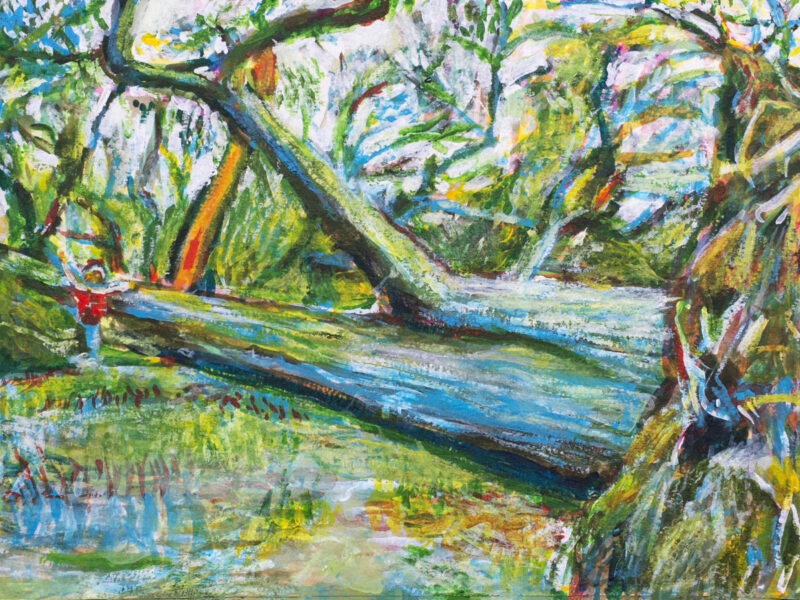 Fallen Tree Painting, Prospect Park by Noel Hefele