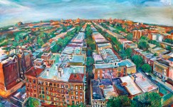 Oil painting of Flatbush by Noel Hefele