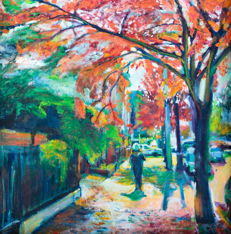Painting of bedford ave by Noel Hefele
