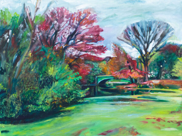 Painting of Prospect Park Lullwater Pond by Noel Hefele