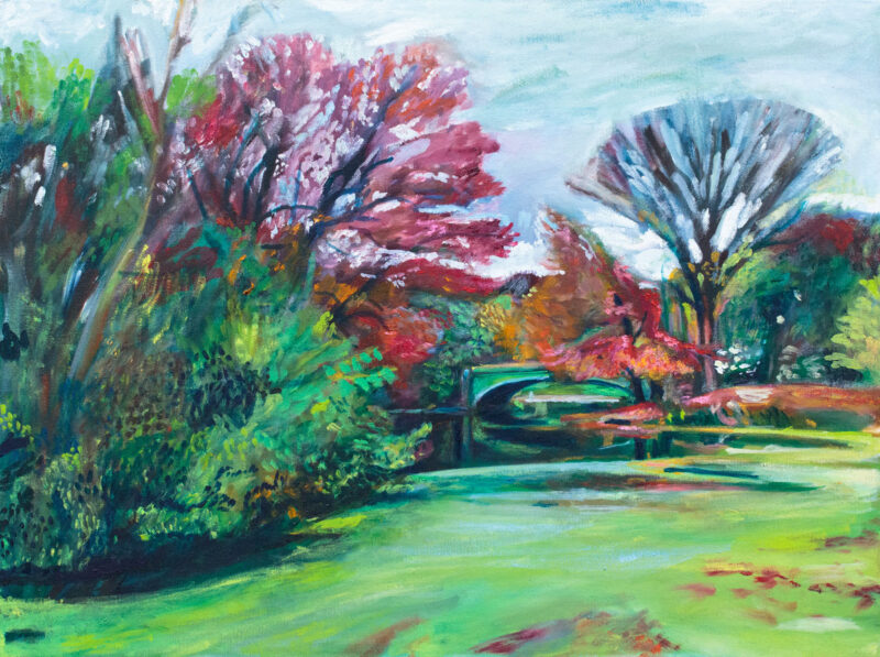 Painting of Prospect Park Lullwater Pond by Noel Hefele