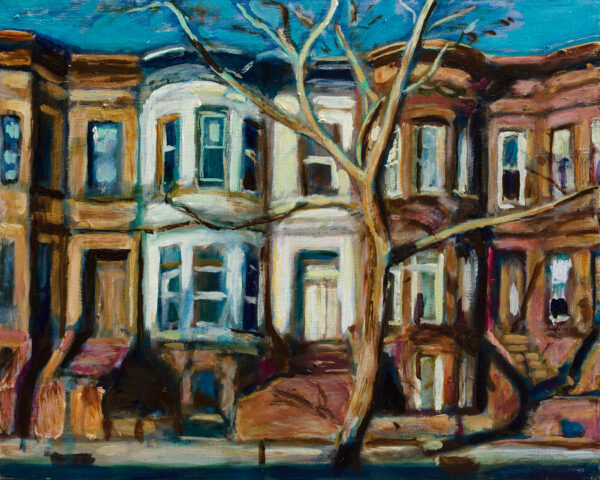 Painting of Brooklyn Brownstones by Noel Hefele