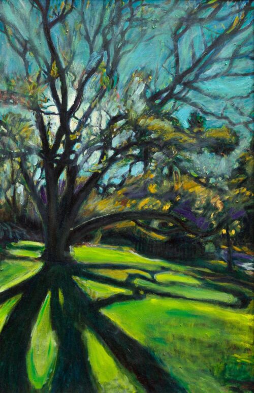 Japanese Pagoda Tree Prospect Park Oil Painting by Noel Hefele