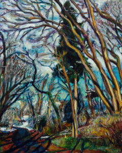 Prospect Park Path, oil painting by Noel Hefele