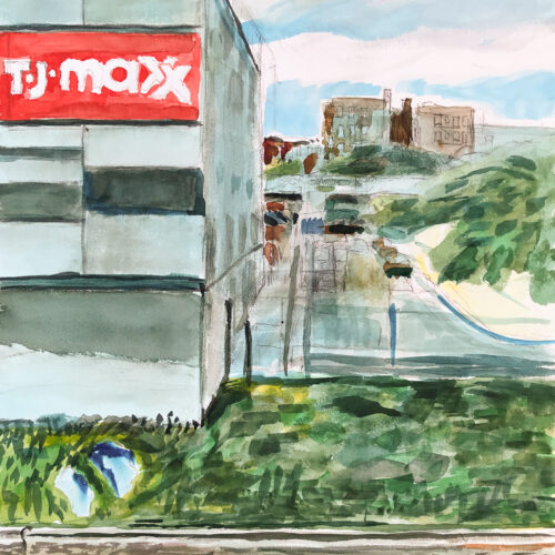 Watercolor of TJMAXX in the Bronx