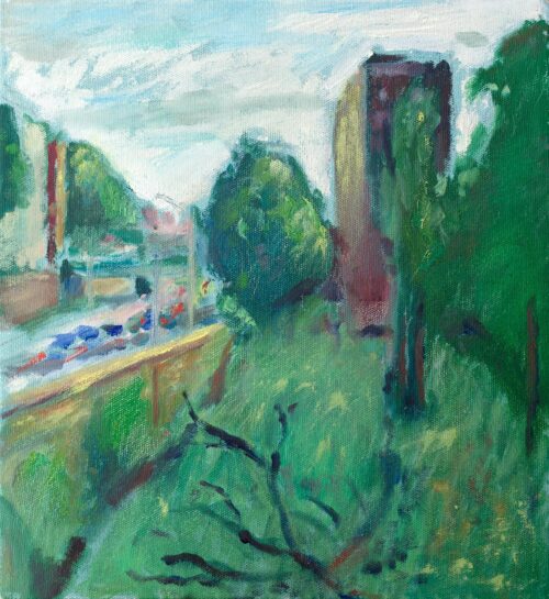 Van Cortlandt Park South Bridge, watercolor by Noel Hefele