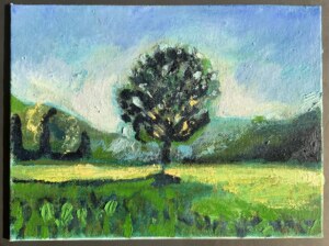 oil painting study of Nethermead in Prospect Park Brooklyn by Noel Hefele