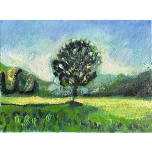 oil painting study of Nethermead in Prospect Park Brooklyn by Noel Hefele