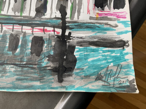 Prospect Park Boathouse Drawing - Image 3