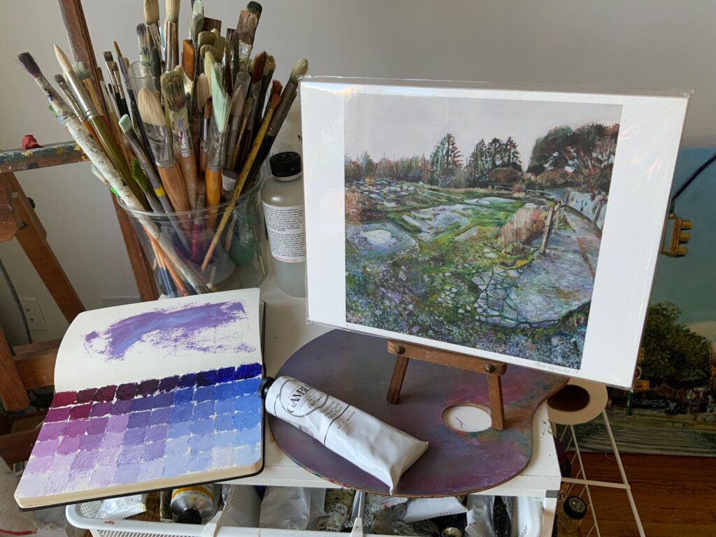 Old Dartington Nursery giclee print in archival plastic sleeve with foam backing