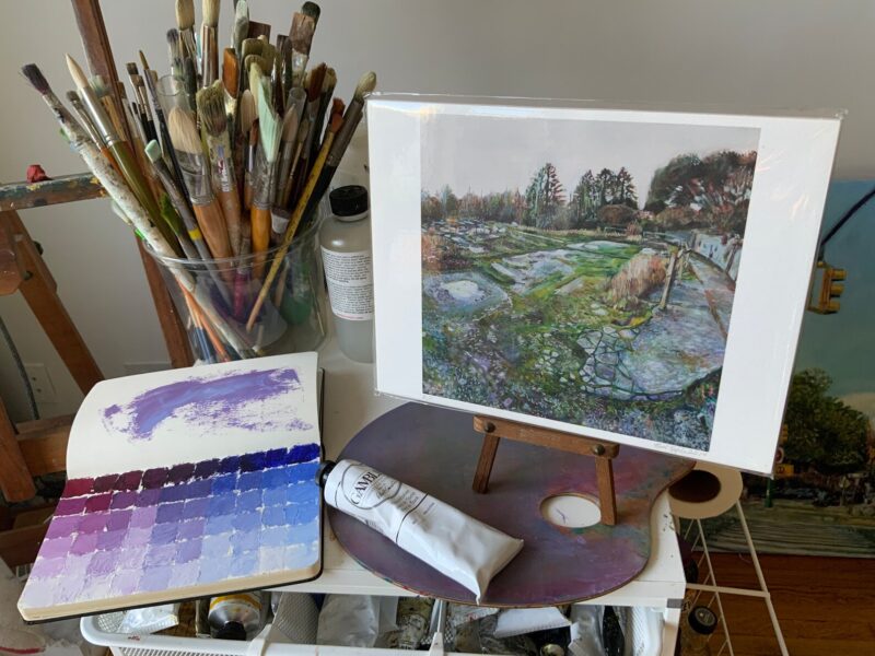 Old Dartington Nursery giclee print in archival plastic sleeve with foam backing