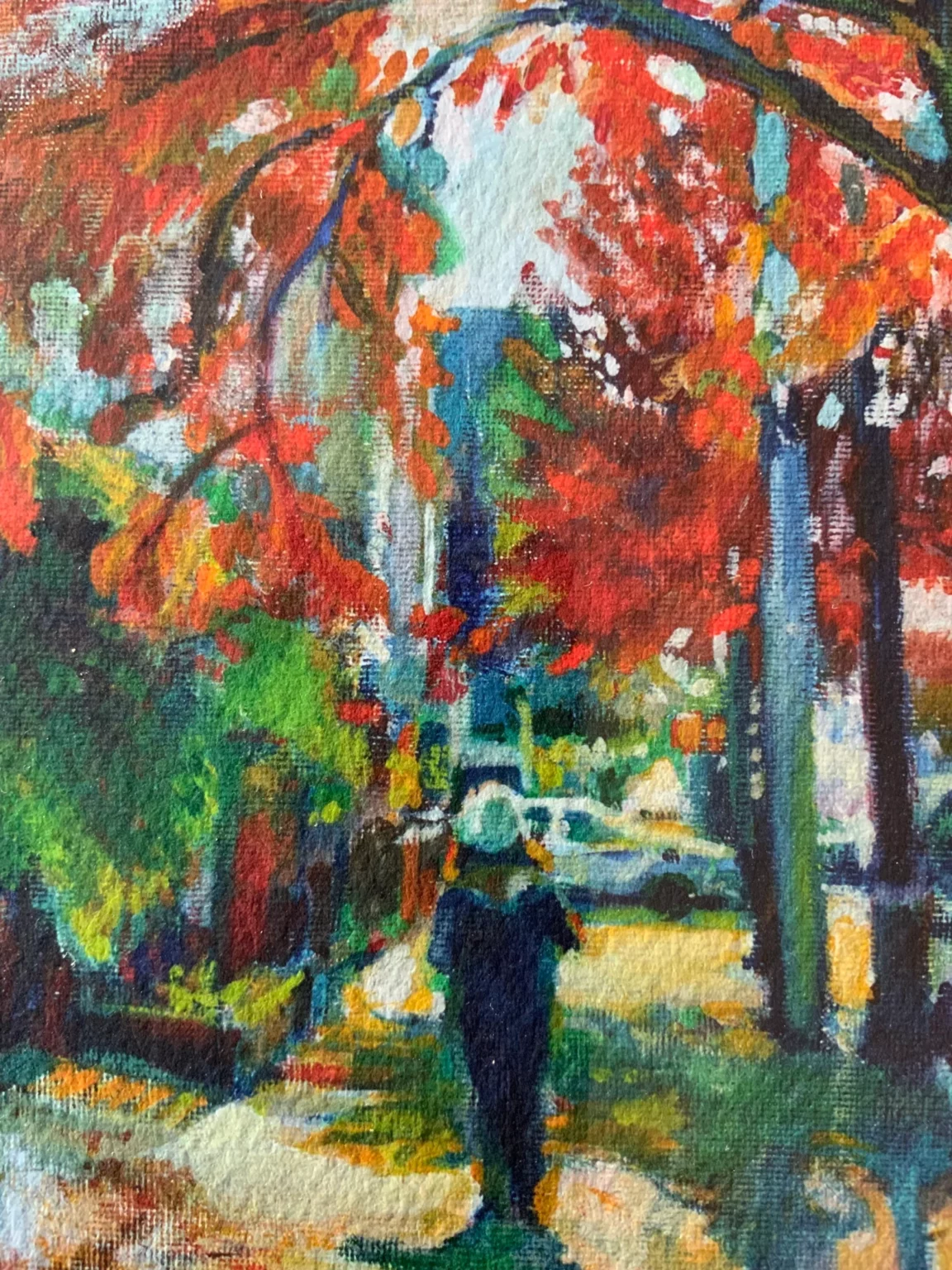 Detail of Bedford Ave giclee print in Prospect Lefferts Gardens