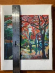 Detail of Bedford Ave giclee print in Prospect Lefferts Gardens with ruler showing size
