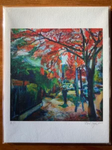 Overview of Bedford Ave giclee print in Prospect Lefferts Gardens on Canson Aquarelle paper