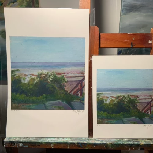 Ocean View in Rye, New Hampshire - Oil Painting Print