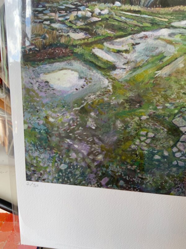 Overgrown landscape giclee print on Canson Infinity Aquarelle Rag paper