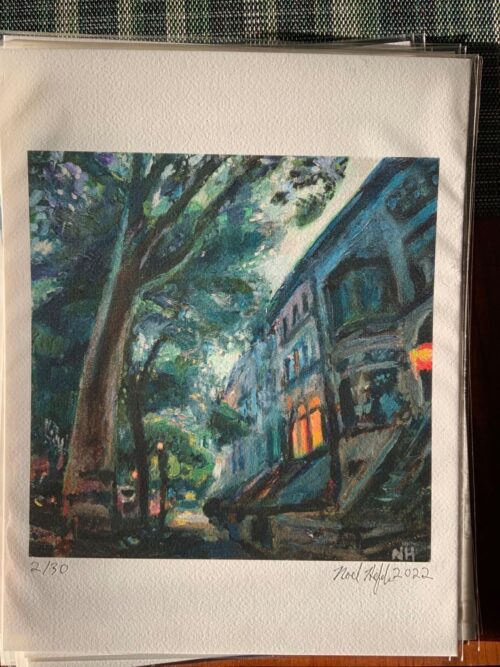 Stack of signed, numbered, and dated prints