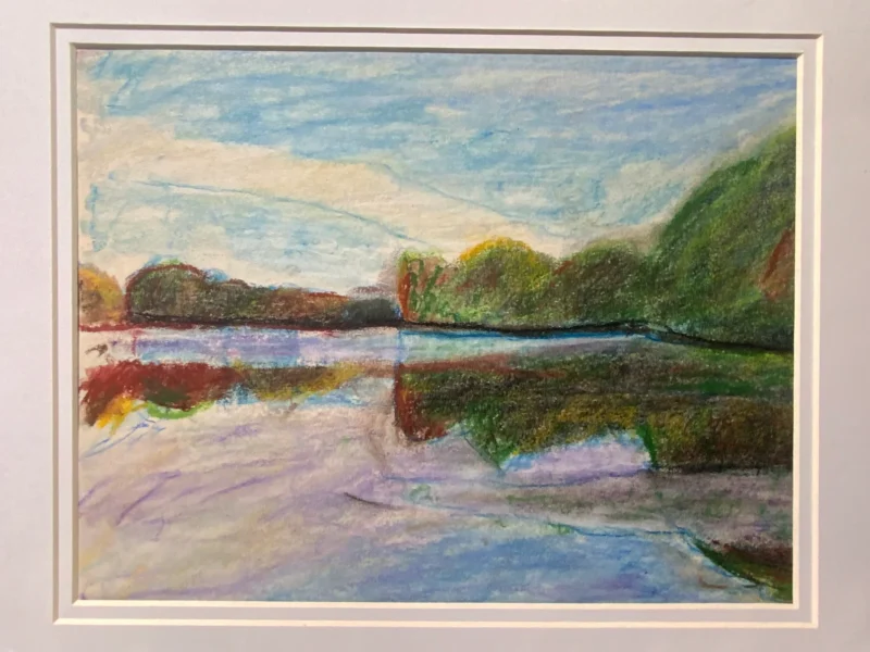 Prospect Park Lake - Colored Pencil Drawing