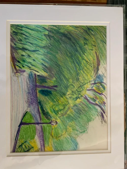 Purple Path to the Arch - Colored Pencil Drawing