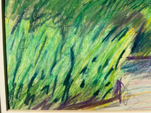 Purple Path to the Arch - Colored Pencil Drawing