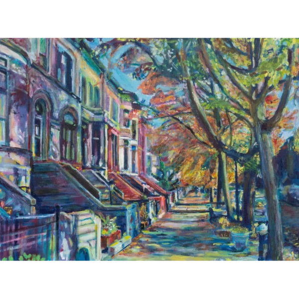 Midwood Street Brownstones Giclee Print - Limited Edition