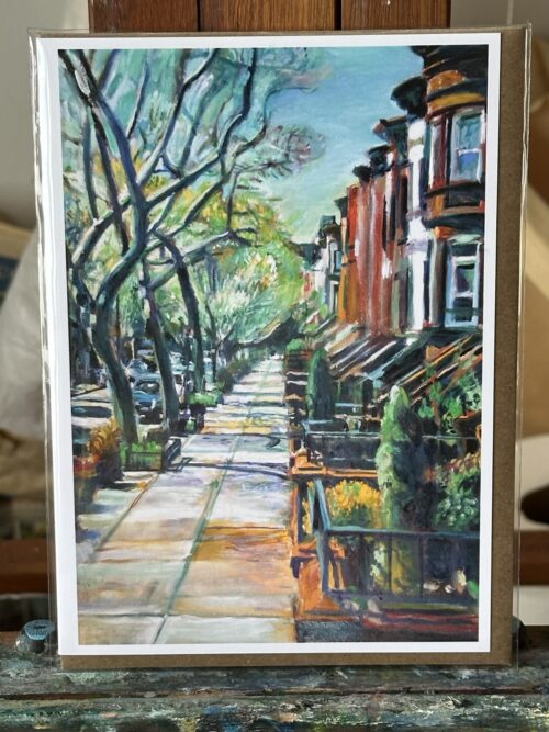 Oil Painting of Rutland Road Street View