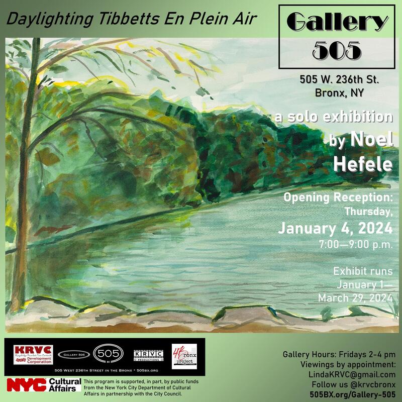 Show flier for Daylighting Tibbetts Brook en Plein Air