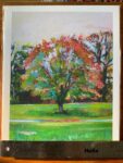 Limited edition giclée print of a vibrant red tree in Prospect Park
