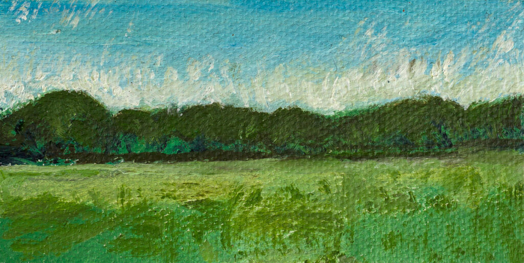 Oil painting by Noel Hefele of Van Cortlandt Park
