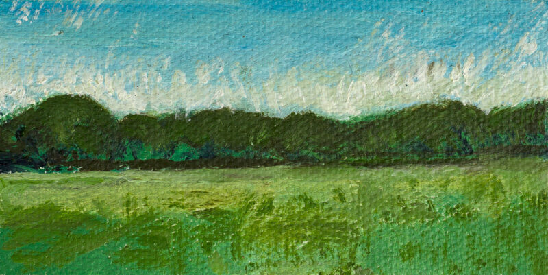 Oil painting by Noel Hefele of Van Cortlandt Park