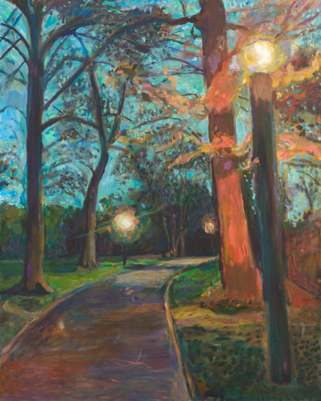 oil painting of Van Cortlandt Park