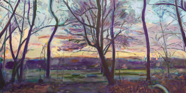 oil painting of the parade ground in Van Cortlandt Park by Noel Hefele