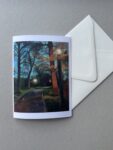 Close-up of Van Cortlandt Park at Dusk greeting card with envelope