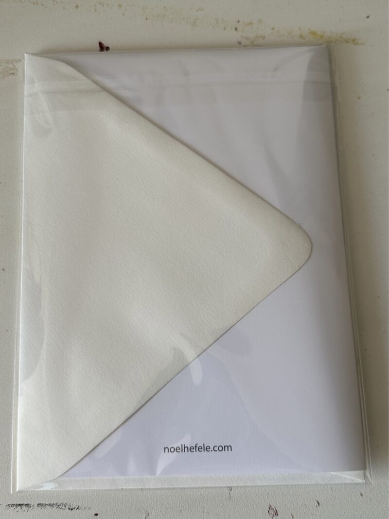 Back view of the "Architecture of a Puddle" greeting card by Noel Hefele